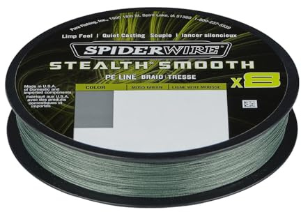 Spiderwire Stealth Smooth Geflecht, 8 Stränge, 300 m, Moss Green – 0,11 mm – 10,3 kg – 1515595