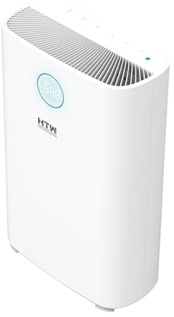 HTW Purificador de aire con uv, generador de iones, hepa y analizador ambiente, 310m3/h