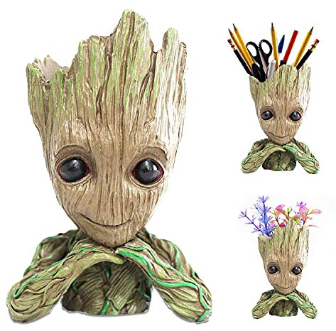 WELLXUNK Blumentopf/Stifthalter, Baum Mann Blumentopf, für Aquarium Deko/Wohnkultur/Kreativer Geschenke für Erwachseneund Kinder(14x9x8cm) (tuoxiaba)