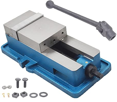 kimllier 4 Inch Heavy Duty Milling Machine Vise, Ductile Iron Accuracy Lock Down Vise, Accuracy Mill Vise without Base Fit for Finishing Milling Machines, Drilling Machines, and Accuracy Parts