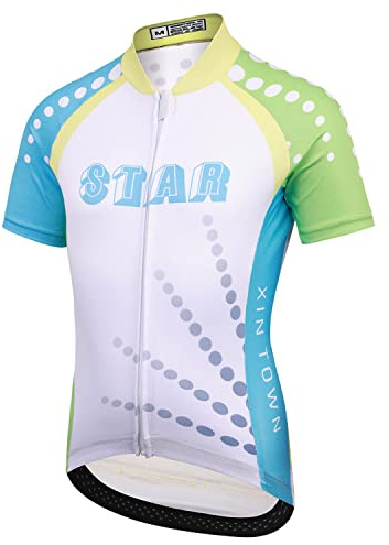 L PATTERN Maillot Ciclismo Niño Niña Conjunto Ciclismo de Secado Rápido Camiseta de Ciclismo Manga Corta/Culotte y Pantalones Cortos Transpirable