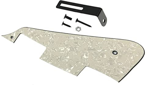 Dopro Aged Pearl LP Gitarren-Pickguard mit schwarzer Halterung für Epiphone Les Paul
