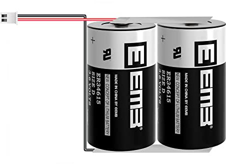 EEMB 3.6V Battery Pack 38000mAh Lithium Battery Pack 3.6Volt Li-SOCL₂ Battery with JST Plug High Capacity UL Certified Single-Use-Various Batteries and Connectors Can Be Customized