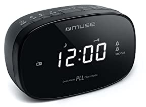 Muse M-155 CR Radio Reloj Despertador Negro
