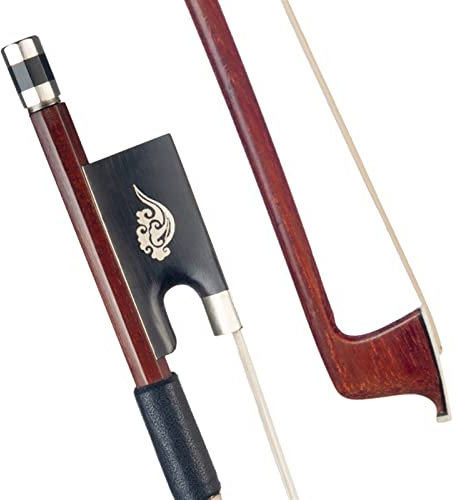 TSTS Geigenbogen 4/4 Größe Geigenbogen Brasilholzbogen Geigenbogen Rundstab Weiße Mongolei Rosshaar Ebenholz Frosch Gut Ausbalancierter Geigenbogen (Size : 1)