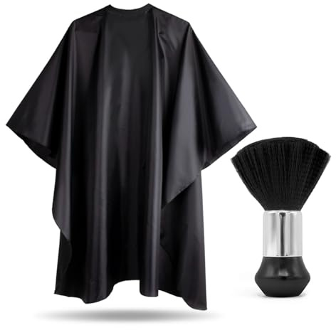 Delkinz Friseurumhang zusammen mit Haarwedel