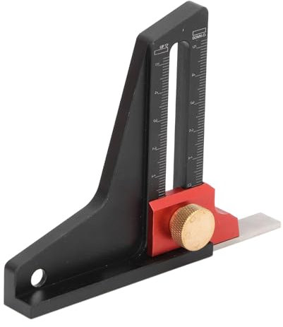 Jauge de Hauteur pour le Travail du Bois, Règle de Mesure de Profondeur en Alliage D'aluminium pour les Hauteurs D'onglet et les Hauteurs de Lame de Scie