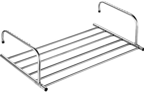 LoJax Tendedero de Ropa para balcón de Acero Inoxidable, tendedero portátil para Exteriores, secador, balcón, Accesorios para el hogar, Ropa