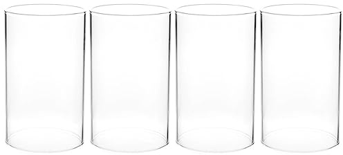 Amosfun 4 Stück Kerzenschirm Hurricane-kerzenhalterrohr Kaminrohr Kerzenhalter Kerze Kaminrohr -kerzenhalter Hochzeit Petroleumlampe Glas Mit Hohem Borosilikatgehalt Schüttgut