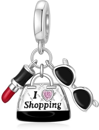LANBEIDE Lippenstift Taschen Sonnenbrille Charms für Pandora Charms, 925er Sterlingsilber Beads, Tier Beads für Pandora Armband, Geschenke für Frauen