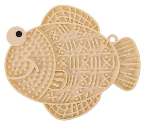 Tappetino leccare per cani, tappetino per leccare per cani,Tappetino per leccare a forma di pesce Tappetino per leccare in silicone per cucciolo | Giocattoli per cani, cuscino da leccare per cani con