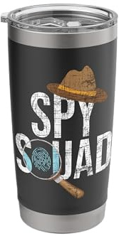 Spy Squad - Magnifying Glass Private Detective Investigator Stainless Steel Insulated Tumbler