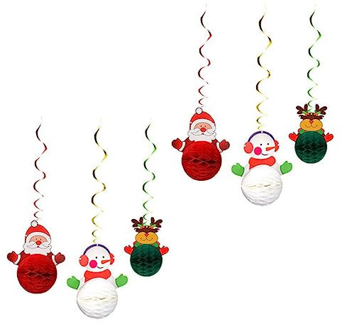 Zerodeko 12stücke Weihnachtspapier Spiral Hängedekorationen Für Weihnachtsbaum Fenster Und Tür Wunderschöne Xmas Deko Für Festliche Anlässe Und