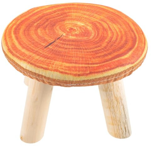 GRIRIW Holzhocker Rund Für Junge Mädchen Sitzhocker Aus Holz Kleiner Hocker Mit Rutschfesten Füßen Für Küche Bad Und Schlafzimmer Holztritthocker Zum Sitzen Und Schuhe Wechseln