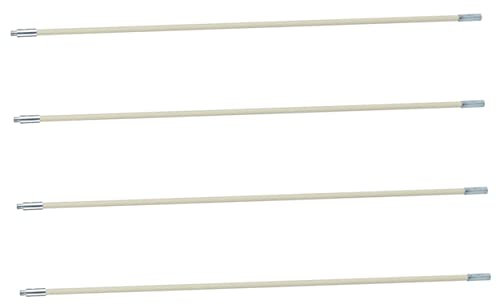 MAGICLULU 4pcs Professional Nylon Chimney Cleaning Rods and Kitchen Duct Cleaning Brush Set 400mm Rods for Dryer Lint and Air Duct Maintenance