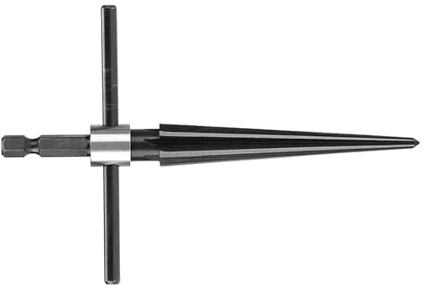 T Shape Hex Reamer Tapered Reamer Straight Flute Handle Hand Held Chaser Reamer Tool for Guitar Woodworkers Luthiers Wooden Latches