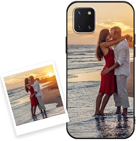 Coiwxmoi Personalisierte Handyhülle für Samsung Galaxy Note 10 Lite 4G 6,7'', Personalisiert Hülle mit Bild Foto Selbst Gestalten Schutzhülle, Individuelle Case für Samsung Note 10 Lite 4G,Schwarz