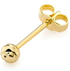 MARKO Einzelner Ohrstecker aus 8K Echtgold 333 – Kugel Ohrring Damen – Gold Ohrschmuck Einzelstück für Frauen & Mädchen – Klassischer Stecker Verschluss – Kein Paar