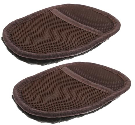 minkissy Schuhputzhandschuhe 2 Paar Kunstlammwolle Polierhandschuhe Für Pu Schuhe Und Textilien Schwarz Weiche Reinigungshandschuhe Für Glanzschutz Und Staubentfernung