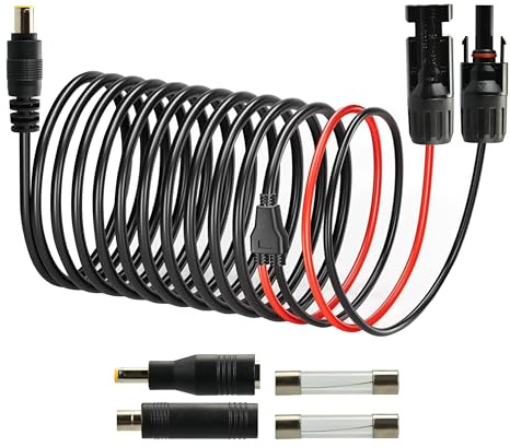 Boobrie 5m 16ft Solar Extension Cable Solar to DC7909 Cable with Solar Series Connector 14/12AWG Dual Gauge, 221°F 300V for Power Stations, Industrial Use,RV, Camping