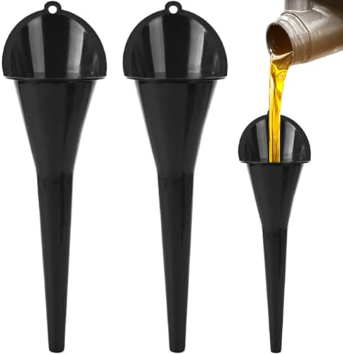 SZJFYMQ Entonnoir long Fin,Entonnoir de remplissage,entonnoir à carburant, 2 Pack Entonnoir long entonnoir à huile moteur à essence additif moto ferme agricole utilisation pratique,29CM (Schwarz)