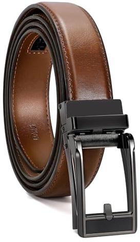 WERFORU Ceinture Homme Automatiques à Cliquet, Ceinture Réglable Sans Trou Pour Homme avec Boucle Automatique pour Costume et Loisirs Largeur 3cm