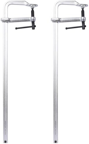 HAUTFENM Ensemble de Serre-Joints Robustes pour soudeurs et menuisiers, résistance et Puissance de Serrage exceptionnelles, Gorge de 24 x 4-3/4 Pouces, Paquet de 2