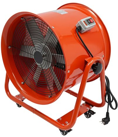 ROGONPDK 1100W Bauventilator | Axialventilator mit 2800 U/min Bautrockner | Industrieventilator Luftleistung: 15000 m³/h | Axialventilator Tragbarer Industrieventilator Einstellbarer Winkelbereich 90°