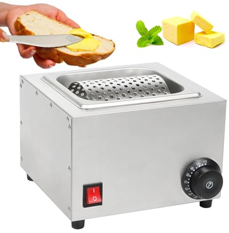 Rouleau À Beurre Et Sauce Électrique 2025 Avec Temp. 0-110°C | Roue Acier Inox 304 Amovibl | Compatible Avec Beurre Froid/Huile/Mayo | Étalage Uniforme Pour Toast, Sandwichs, Burgers, Pancakes