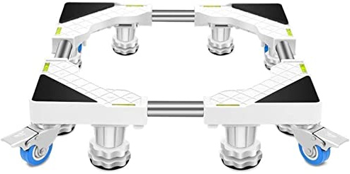 ERSINIAN Washing Machine Stand Base Movable Base Washing Machine Trolley with 4 Locking Wheels Universal Refrigerator Holder stand 45-65cm Washer and Dryer Stand Applian,White-8 legs