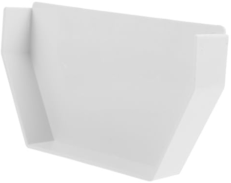 SHINEOFI Tappo Terminale Grondaia PVC Resistente per Estremità Pluviale Chiusura Sicura per Raccolta Acqua Piovana Accessorio Facile da Installare per Grondaie Esterne