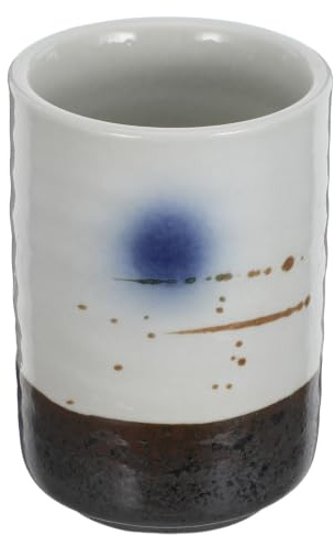 DECOMELODY Taza de Té Japonesa Fácil de Limpiar y Apta para Lavavajillas de Cerámica 250ml Diseño Pintado a Mano Adecuado Ocio y Obsequio