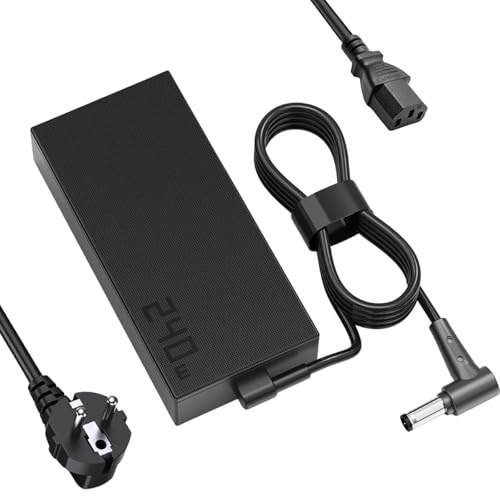Cargador 240W 20V 12A Compatible con ASUS TUF F17, F16, F15, A17, A15 | Compatible con ASUS Vivobook Pro 16X 15X, Flow X16, Zephyrus Duo 15 S M16 G14 G15 G16 S17, ROG Strix Scar 15 17 G15 G17