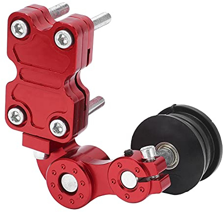 Julihai Tenditore Catena Moto Tenditore Automatico Durevole per Fuoristrada ATV Dirt Bike, Montaggio Universale per Motociclette, ATV (rosso)