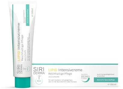 SIRIDERMA LIPID Intensivcreme | Reichhaltige Pflege für extrem trockene & schuppige, sehr empfindliche Haut | Stärkt die Hautbarriere | Ohne Parfum | Vegan (150 ml)