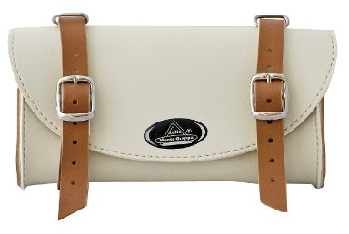 SATTELTASCHE Leder FAHRRADTASCHE WERKZEUGTASCHE MONTEGRAPPA Bicolor Crema (hell braun) - Made in Italy