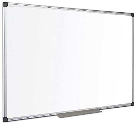 Bi-Office Magnetisches Whiteboard Maya, 200 x 120 cm, Lackierte Stahloberfläche, Trocken Abwischbar, Memoboard mit Aluminiumrahmen und Stifteablage, Magnettafel, MA2807170, Weiß