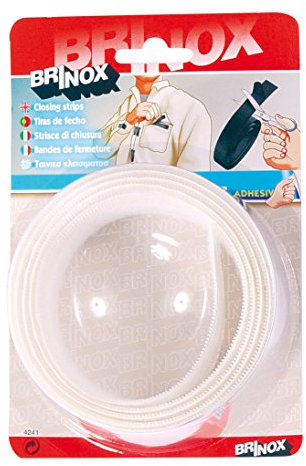 Brinox – Striscia adesiva di chiusura di contatto, bianco, B42410B