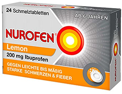 NUROFEN 200 mg Ibuprofen Schmelztabletten Lemon 24 stk