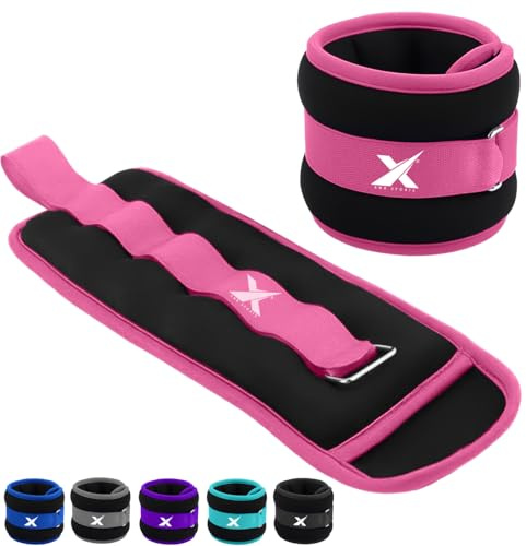 Xn8 Gewichtsmanschetten Fuß, Armgewichte, Handgelenkgewichte, Verstellbar Laufgewichte für Arme und Beine 0.5kg-3kg Fitness, Bewegung, Laufen, Joggen, Gymnastik