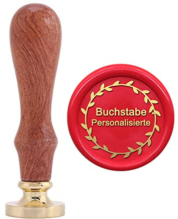 Mogokoyo Siegelstempel Personalisiert Siegel Wachs Stempel mit eigenem Logo Wachs Siegelstempel für Hochzeit (Alphabet Kundenspezifische Gravur)