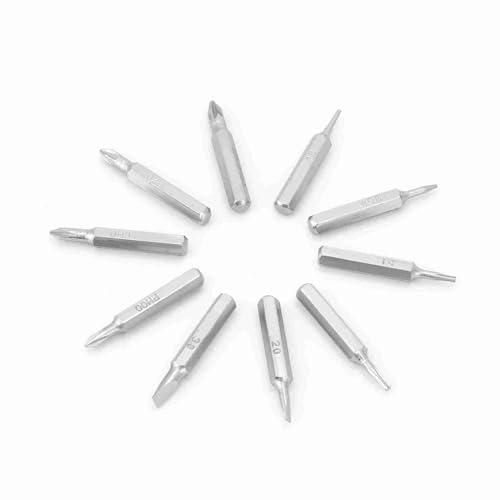 10-teiliges 4-mm-Sechskant-Schraubendreher-Satz, PH00/PH0/Z1/Z0/3.0/2.0/1.0/T5/T4/Star 08-Schraubendreher-Kit