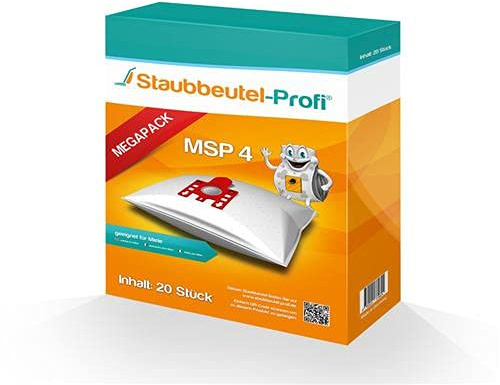 20 Staubsaugerbeutel MSP4 geeignet für Miele S 5520 von Staubbeutel-Profi®