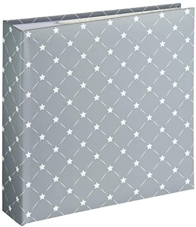 Hama Album photo Skies II (Album Elégant et Intemporel, Idéal mariage, anniversaire, baptême, 22,5 x 22 cm, 100 pages avec pochettes pour 200 photos 10x15 cm, Zone Mémo et pochette carte SD) Gris