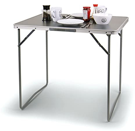 Campingtisch Klapptisch Alu - Jesper Serie, 60 x 80 x 69 cm, Dunkelgrau, Falttisch