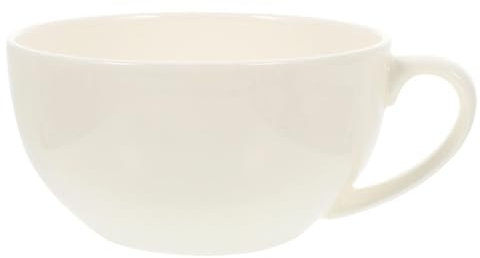 JTBDWOSK Grands Gobelets À Soupe en Céramique, Bols À Soupe avec Poignées, Gobelets Jumbo, Céramiques, Tasses À Café, Tasses De Céréales pour Café, Thé, Crème Glacée, Muesli,Blanc