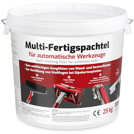 Fertigspachtel Mehrzweckspachtel Q1-Q4, Fugenspachtel Innen 25kg Perfekt Weiss Multispachtel Glätten Taping Füll Finish L5