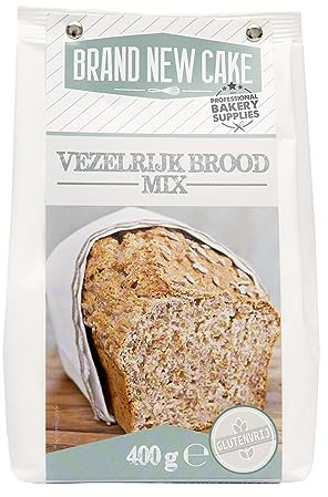BrandNewCake® Mezcla de Pan Rico en Fibra 400g - Sin Gluten - Fácil de Hornear