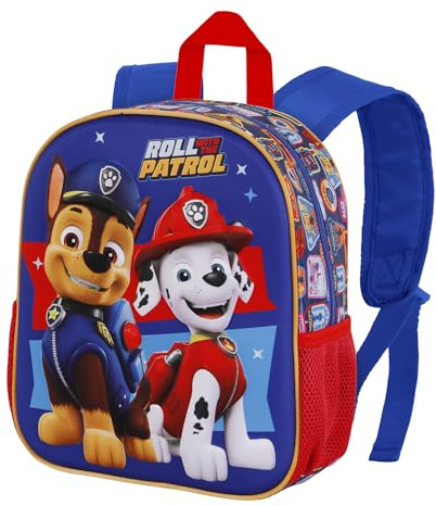 Paw Patrol Patrulla Canina-Mochila 3D Pequeña, 26 x 31 cm, Capacidad 8.5 L, Multicolor Duty