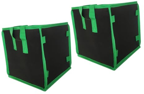 BESPORTBLE 2 Macetas De Tela No Tejida para Cultivo Cuadradas Transpirables con Asas Resistentes 4 Galones 25 X 25 X 25 Cm